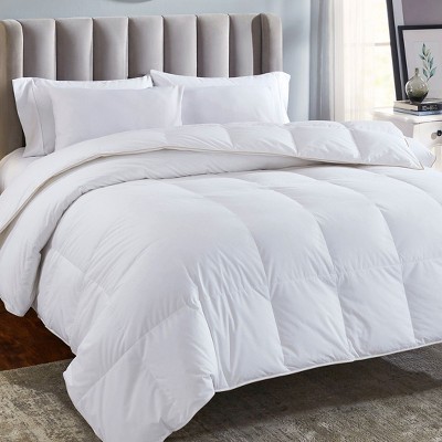 Luxury Down Comforter - Soft & Fluffy All-Season 650+ Fill Power, Fill Weight Natural Down Duvet Insert