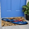 HomeRoots 18" X 30" Red White and Blue Coir Flip Flop Welcome Outdoor Door Mat - 2 of 4