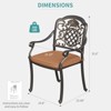 Patio Dining Chairs Set of 2, Aluminum Outdoor Chairs, Armrest, All-Weather Patio Seating for Garden, Backyard, Deck, Balcony, Indoor Use - 2 of 4