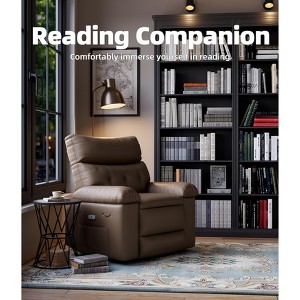 coucheta Recliner Chair - Faux PU Leather Large Manual Recliner, Exceptional Comfort Lazy Chair with 1.5X Sponge Filling and Easy Recline Mechanism - 1 of 4