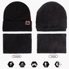 Mysuntown Winter Glove Hat Scarf 3-Piece Set, Warm Knitted Winter Hat Scarf and Touch Screen Gloves for Women, Man - 3 of 4