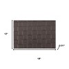HomeRoots 18" Set of Four Espresso Basketweave Faux Leather Placemats - 3 of 4