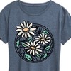 Women's - Instant Message - Wildflower Stained Glass Circle Short Sleeve Graphic T-Shirt - 2 of 4