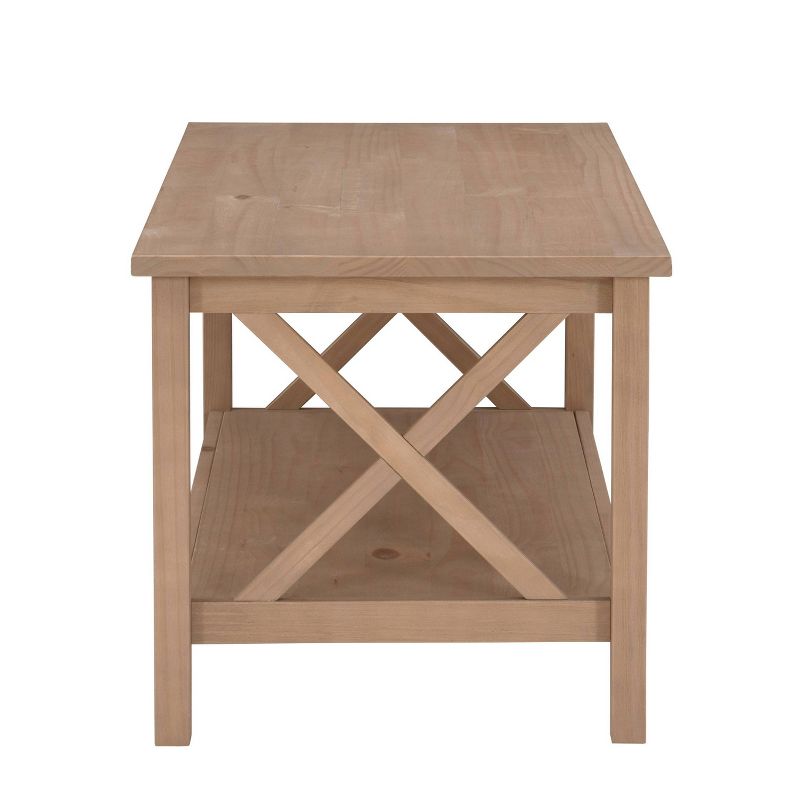 44&#34; Davis Transitional Solid Wood Coffee Cocktail Table - Linon, 4 of 10