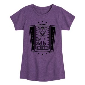 Girls' - Hocus Pocus - Binx Tarot Fitted Short Sleeve Graphic T-Shirt - 1 of 3