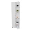 Chery Life Corner Cabinet, Five Open Shelves, Single Door - 4 of 4
