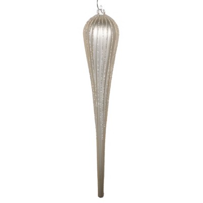 Vickerman Matte Glitter Drop Christmas Ornament
