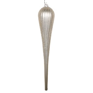 Vickerman Matte Glitter Drop Christmas Ornament - 1 of 3