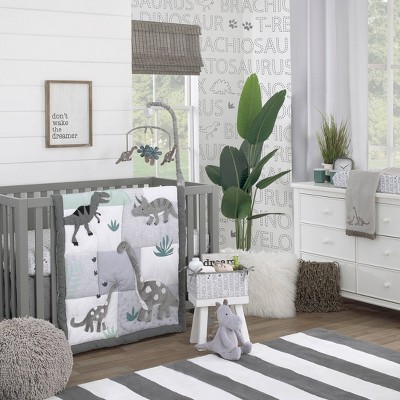 NoJo Baby Saurus Nursery Crib Bedding Set - 4pc