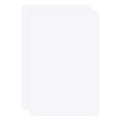 Unique Bargains Aluminum Reflective UV Protected White Blank Metal Signs 2 Pcs