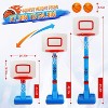Skirfy 2 in 1 Kids Basketball Hoop, Toddler Basketball Hoop Indoor Mini Adjustable Poolside Basketball Goals with Ball Pump, Blue - 4 of 4