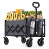 SONGMICS Folding Wagon, Portable Wagon Collapsible with Wheeels, Utility Pull Wagon, Camp Garden Cart with Handle, Loads Up to 330 lb - 2 of 4