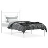 vidaXL Metal Bed Frame with Supportive Headboard and Extra Storage - Suitable for 39.4"x78.7" Mattress - 3 of 4
