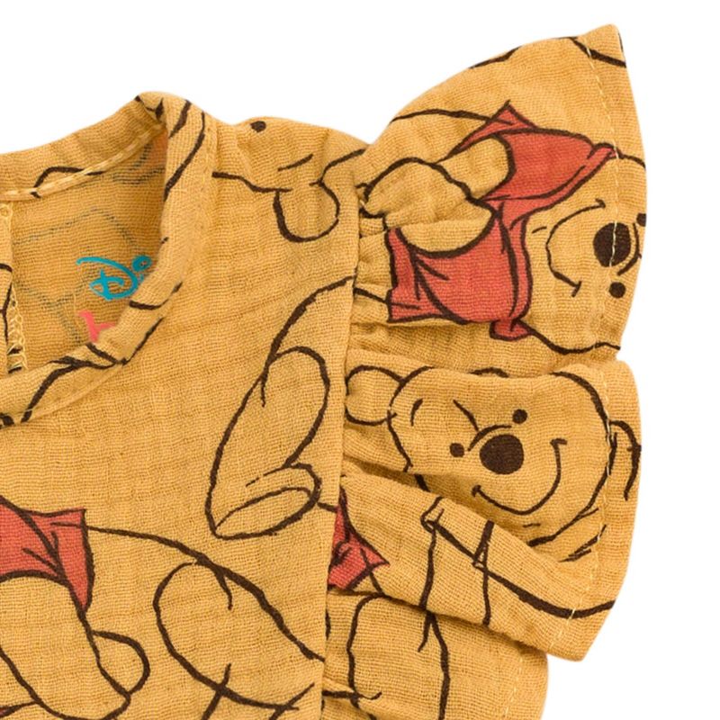 Disney Winnie the Pooh Baby Girls Cotton Gauze Dress Newborn to Infant, 4 of 7