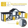 Garvee 82'' Wooden Pet House with Double Side Runs, Weatherproof Roof, Removable Tray, Ramps for Small Animals - 3 of 4