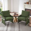 Mid-Century Accent Chairs Set of 2 - Modern Corduroy Lounge Chairs with Removable Pillows, Ergonomic Armchairs for Living Room. - 2 of 4