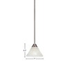 Toltec Lighting Paramount 1 - Light Pendant in  Brushed Nickel with 7" Gold Ice Shade - 2 of 2