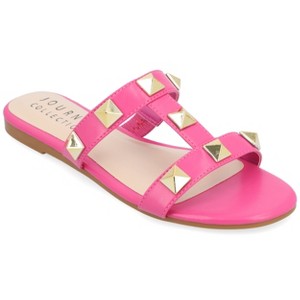 Journee Women's Kendall Flat Sandals - 1 of 4