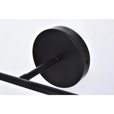 Hanson 4-Light Black and Opal White Glass Bath Sconce