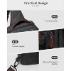 Small Canvas Sling Bag for Men & Women, Crossbody Messenger Backpack with Adjustable Strap - 4 of 4