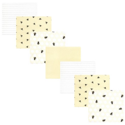 Hudson Baby Cotton Poly Flannel Receiving Blankets Bundle, Honey Bee, One Size - image 1 of 4