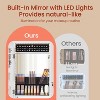 Mirror Jewelry Cabinet Standing Armoire Organizer Jewelry Storage with Full-Length Frameless LED Lights Mirror - 3 of 4