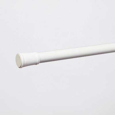 Adjustable White Metal Tension Shower Curtain Rod