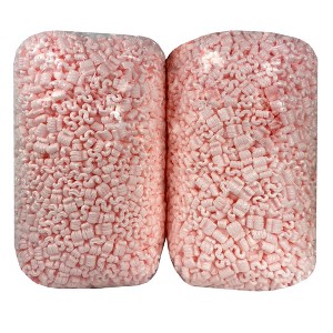 UOFFICE Anti-Static Packing Peanuts Pink 7 Cu. Ft. Industrial Shipping Void Fill - 1 of 4
