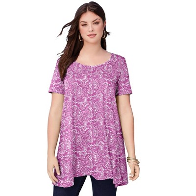 Roaman's Women's Plus Size Ultimate Scoopneck Swing Tunic