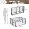 Sevobal Pet Carriers, Foldable Rabbit Cage with Handle, Indoor Outdoor Portable Pet Cage for rabbit or Other Small Animal, Gray, 45.25"*37.25"*21" - 4 of 4