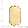Black Bow Jewelry 10k Yellow Gold Michigan Wolverines NCAA Large Pendant - 2 of 3