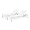 Okak Modern 2PCS Outdoor Chaise Lounge Set with Side Table,Patio Loungers with Rust-Proof Aluminum Frame for Poolside,Backyard,Garden - 2 of 4