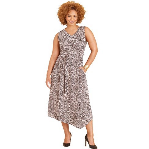 Catherines Women's Plus Size Liz&me Sleeveless Ponte Knit Dress - 5x ...