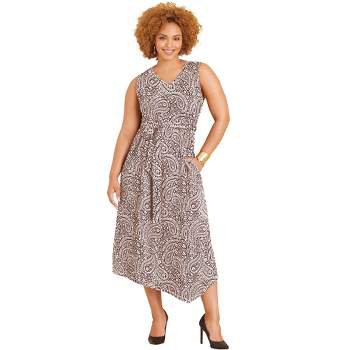 Catherines Women's Plus Size Liz&Me® Sleeveless Ponte Knit Dress