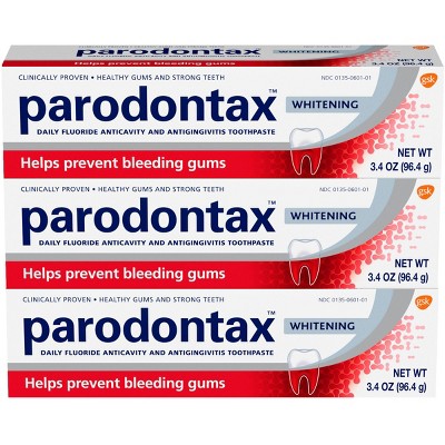 Parodontax Whitening Daily Fluoride Anticavity and Antigingivitis Toothpaste - 3.4oz/3pk