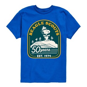 Boys' - Peanuts - Fifty Years Mountain Short Sleeve Graphic T-Shirt - 1 of 4