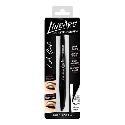 L.A. Girl Line Art Matte Eyeliner Pen - Intense Black - 0.014 fl oz