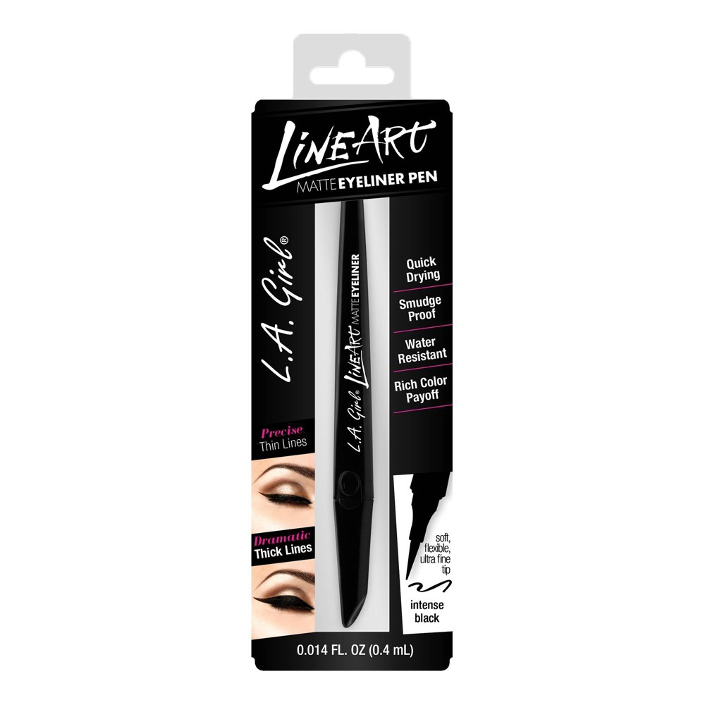 L.A. Girl Line Art Matte Eyeliner Pen - Intense Black - 0.014 fl oz