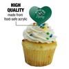 Slippery Rock The Rock Heart Love Cupcake Picks Toppers Decoration Set of 6 - 3 of 4