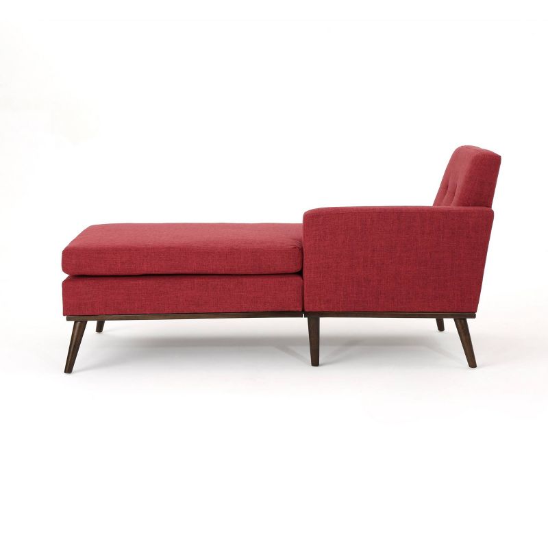 Stormi Mid-Century Modern Fabric Chaise Lounge - Christopher Knight Home, 5 of 7