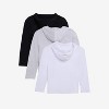 X RAY 3 Pack Kids And Boys 100% Cotton Long Sleeve Hoodie T-Shirts - 2 of 4