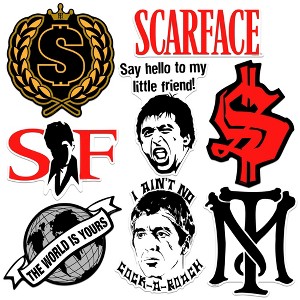 Scarface 9ct Vinyl Large Deluxe Stickers Variety Pack of 9 - 1 of 4