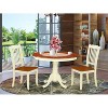 Round Dining Set 3pc 42 Inch Table & 2 Chairs Tuscan Style - 2 of 4
