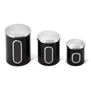 Fortune Candy 3 PCS Stainless Steel Canister Set with Anti-Fingerprint Lids & Visible Windows, Multipurpose Food Storage for Kitchen or Travel - 1 of 4