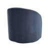 NicBex 1pc Boucle Swivel Barrel Chair Accent Chair Solid Wood Lounge Chair Modern Armchair Reading Chair Comfy Chair for Living Room, Blue - 4 of 4