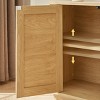 Lyngins 24/31.5"H Wave Shaped TV Stand,Rounded Corner Sideboard with Rattan Doors,TV Console for Living Room Bedroom Kitchen Entryway,Natural - 4 of 4