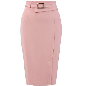 INSPIRE CHIC Women's Pencil High Waist Elegant Work Office Bodycon Skirt - 1 of 4