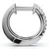 Pompeii3 Small Diamond Hoop Earrings 14k White or Yellow Gold Lab Created 1/2" Tall - 2 of 4