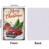 Lomsoe Christmas Truck Metal Tin Sign 8x12in "Merry Christmas" Vintage Painting Tin Signs Wall Poster Plaque Christmas Gift - 2 of 4