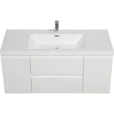 Bencmate Bathroom Storage Cabinets, Modern Wall Mounted Bathroom Storage Vanity Cabinet, Soft Close Drawers, White, 47.24"*19.69"*22.44"